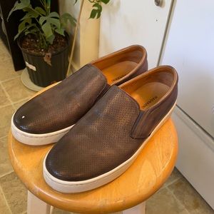 leather slip on shoes